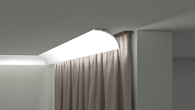 Cornices, Curtain profiles, Lighting profiles, Indirect lighting - IL18 WALLSTYL® - Noël & Marquet - International